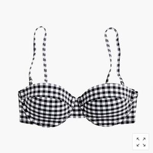 J.Crew Demi Underwire Gingham Bikini Top